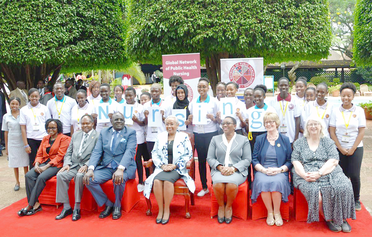 A group photo of First Lady Margaret Kenyatta with other stakeholders during the official opening of the conference.