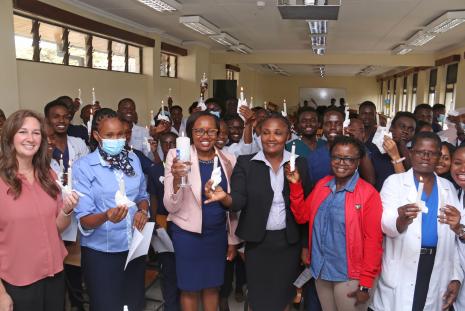 BSC Nursing pinning and candle lighting ceremony 2022 led by Nusring Council of Kenya Registrar Edna Talam.