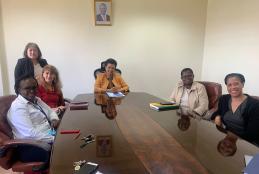 Prof Jennifer Dohrn and team pay a courtesy call to Prof Wagaiyu,  the Associate Dean Faculty of Health Science