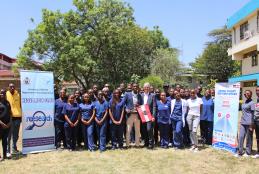 A group photo of nursing students who attended a career talk on international nursing opportunities in Austria.
